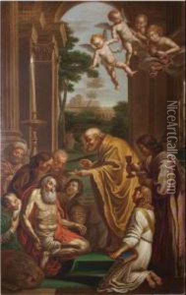 Scena Sacra Oil Painting - Pietro Novelli Il Monrealese