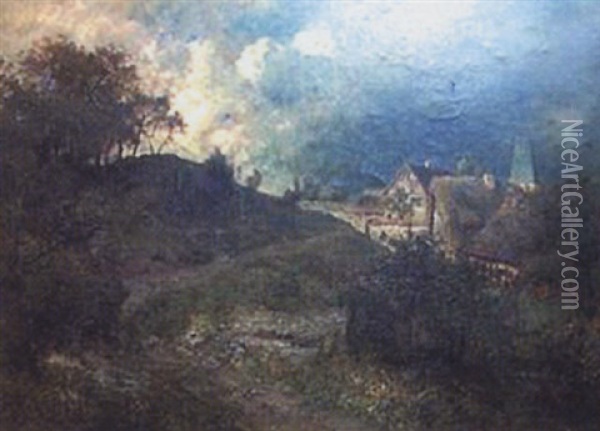 Country Landscape Oil Painting - Rudolf Ridel