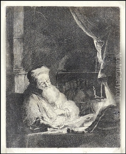 L'astrologo Oil Painting -  Rembrandt van Rijn