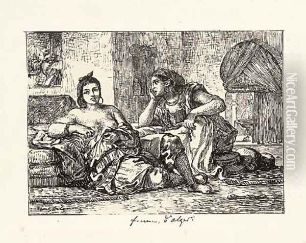Femmes D'Alger Oil Painting - Eugene Delacroix