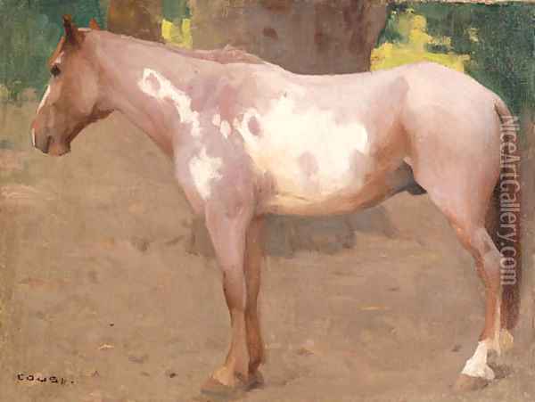 Pinto Pony and Concierge Oil Painting - Eanger Irving Couse