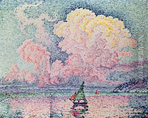 Antibes, the Pink Cloud, 1916 Oil Painting - Paul Signac