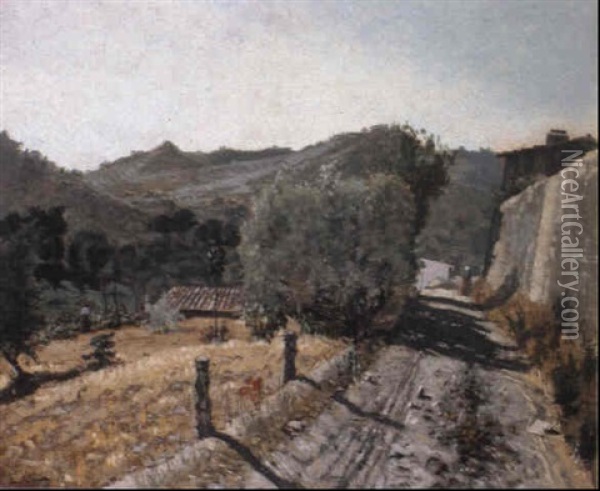 A Country Road Oil Painting - Paul Camille Guigou