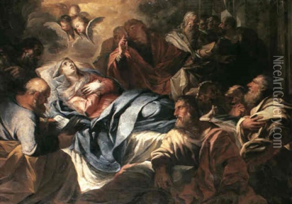 The Death Of The Virgin Oil Painting - Giovanni Battista Bagutti
