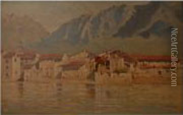 Pescarenico Sull'adda Oil Painting - Bartolomeo Bezzi