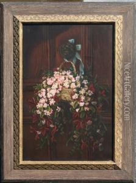 Painting Of Flowers Hanging On A
Door Knob Oil Painting - George Henry Hall