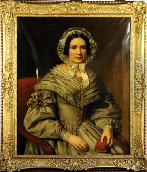 Portrait De Femme Oil Painting - Basile De Loose
