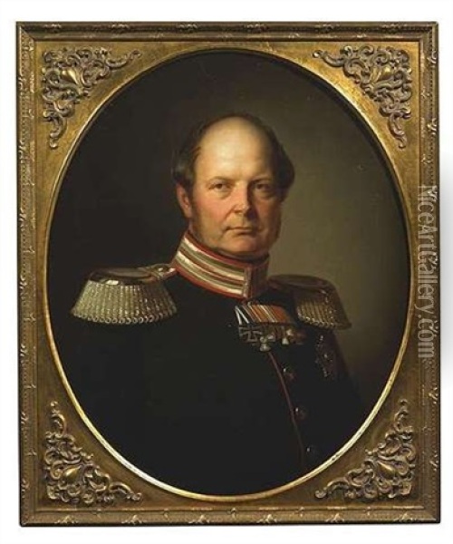 Portrait Friedrich Wilhelm Iv., Konig Von Preussen Oil Painting - Franz Krueger