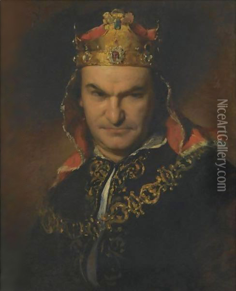 Portrait Of The Actor Bogumil Dawison As Richard III Oil Painting - Friedrich Ritter von Amerling