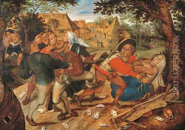 The Peasants' Brawl Oil Painting - Pieter The Younger Brueghel
