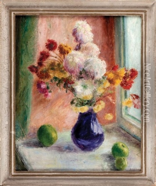 Kwiaty Oil Painting - Boguslaw Serwin