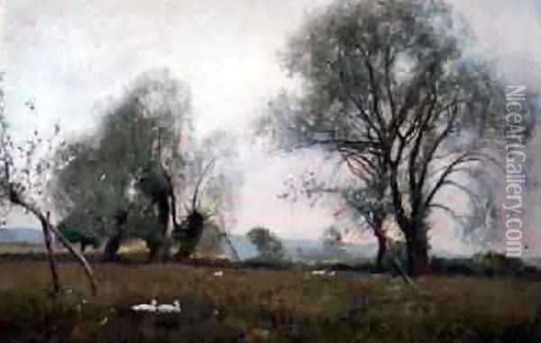 Down in the watermeadows 1893 Oil Painting - David Murray