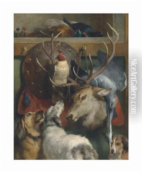 Odds And Ends - Trophy For A Hall Oil Painting - Sir Edwin Henry Landseer