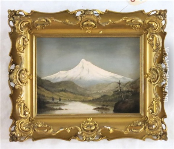 Mount Hood Oil Painting - Annie L. Rattray