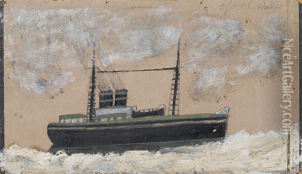 Steamship Oil Painting - Alfred Wallis