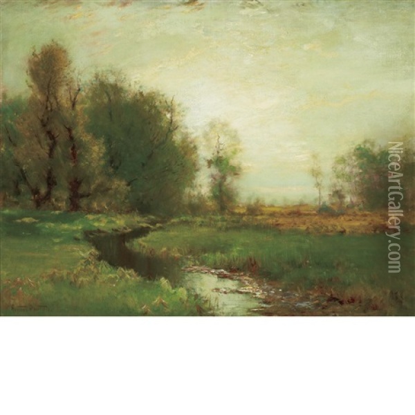 The Stream Oil Painting - Arthur Parton