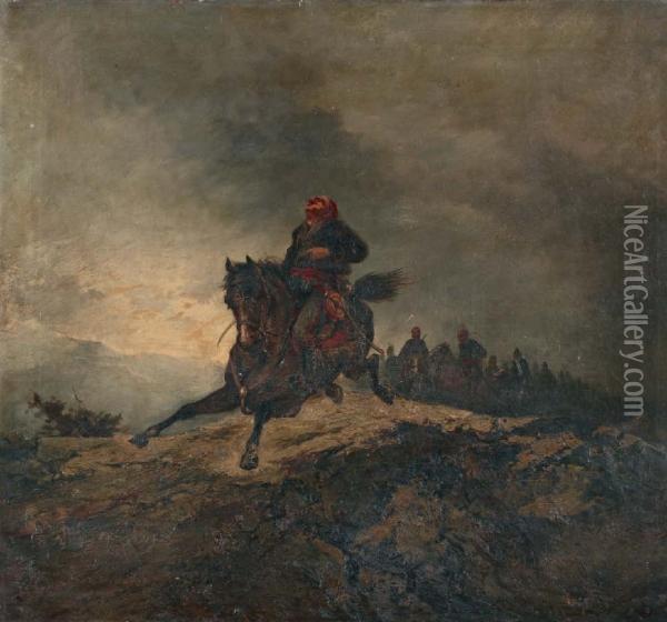 Krijgers Te Paard Oil Painting - Richard Caton Woodville