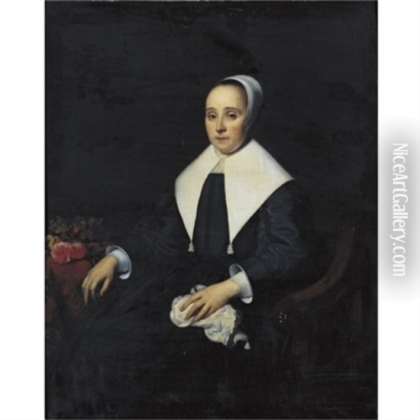 Portrait Of A Lady Oil Painting - Jakob van Loo