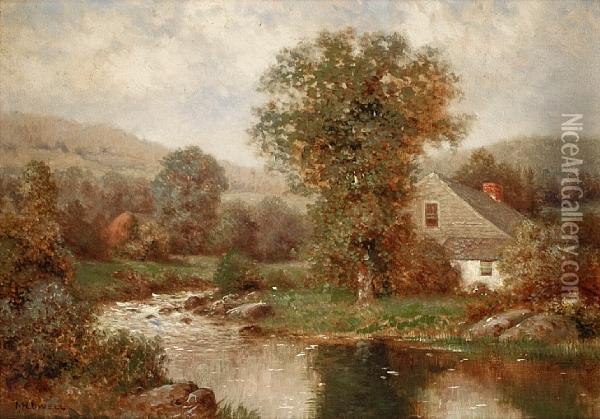New England Landscape Oil Painting - Milton H. Lowell