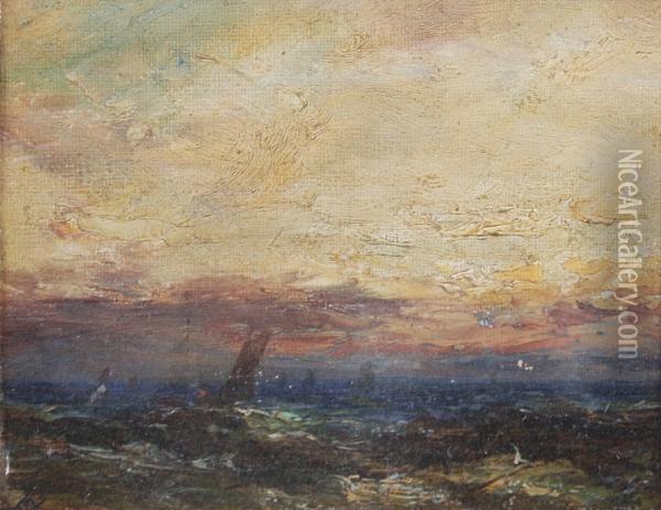Sunset Oil Painting - James Senior Clark