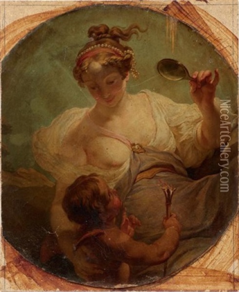 Venus Et Cupidon Oil Painting - Gabriel Francois Doyen