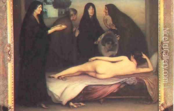 El pecado Oil Painting - Julio de Romero de Torres