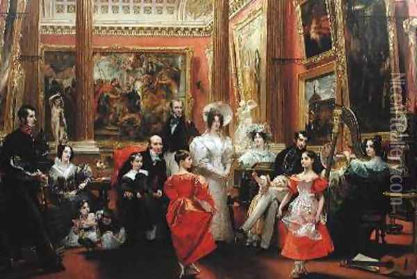 The Grosvenor Family 2 Oil Painting - Charles Robert Leslie