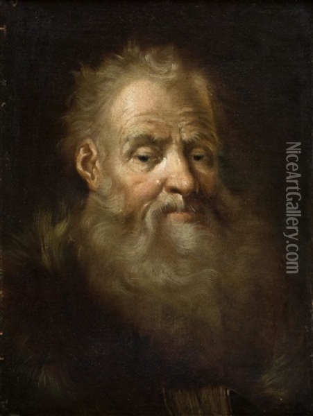 Brodaty Mezczyzna Oil Painting - Giovanni Domenico Tiepolo