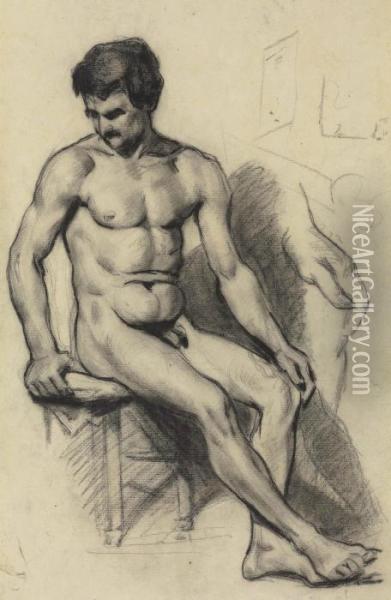 Homme Nu Oil Painting - Paul Cezanne