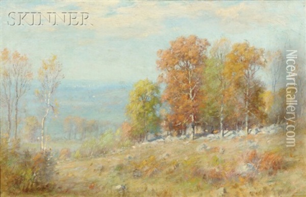 Early Autumn Landscape Oil Painting - Joseph H. Greenwood