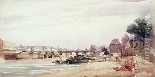The Pont des Arts, Paris Oil Painting - Thomas Shotter Boys