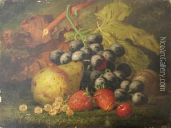 Summer Fruits Oil Painting - Henry George Todd