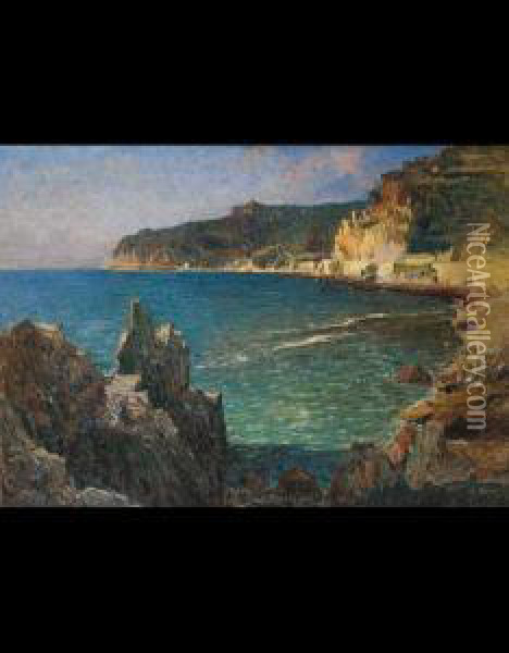 Golfo Di Noli Oil Painting - Mario Bertola