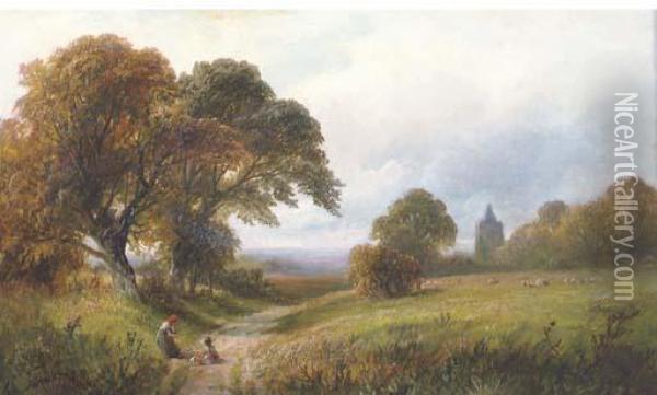 A Rest On The Long Walk Home Oil Painting - George Turner