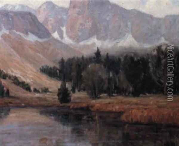 Sierra Lake Oil Painting - Jefferson Stephen Ward