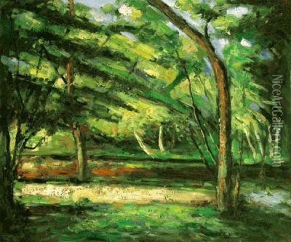 The Etang De Soeurs At Osny Oil Painting - Paul Cezanne