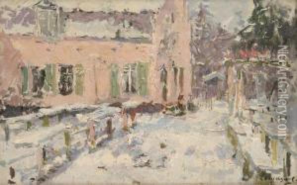 La Ferme Rose A Uccle Oil Painting - Maurice Wagemans