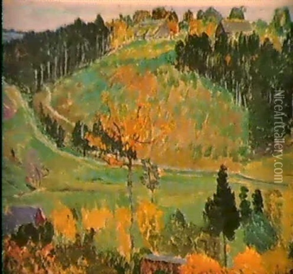 Aus Dem Orlitzgebirge Oil Painting - Antonin Hudecek