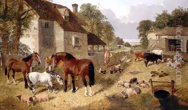 Farmyard Scene 2 Oil Painting - John Frederick Herring Snr