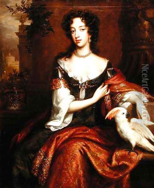 Mary of Modena (1658-1718), c.1685 Oil Painting - William Wissing or Wissmig