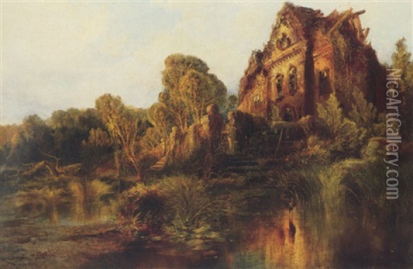The House In Chancery Oil Painting - Thomas Moran