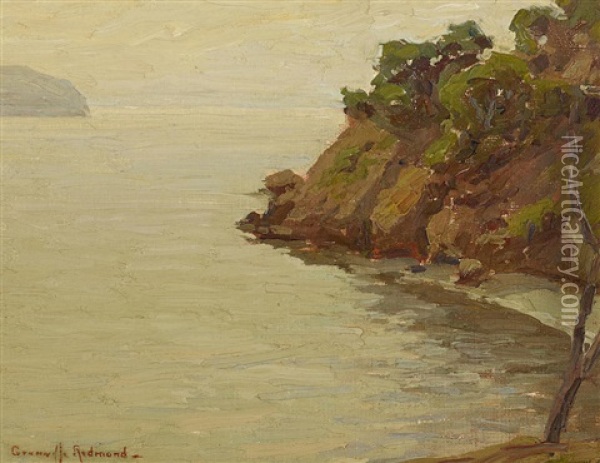 Castle Point, Tiburon (study) Oil Painting - Granville S. Redmond