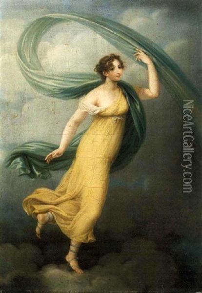 Portrait Presume De Wilhelmine, Princesse De Courlande, Duchesse De Sagan Oil Painting - Angelika Kauffmann