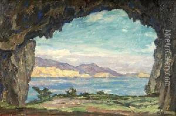 Grotte Auf Capri Oil Painting - Hans Unger