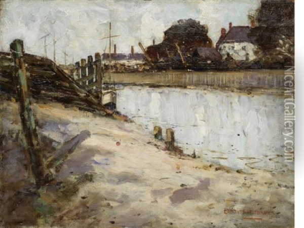 By The Riverbank Oil Painting - Grosvenor Thomas