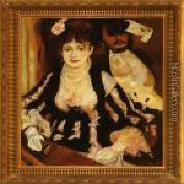 La Loge Oil Painting - Pierre Auguste Renoir