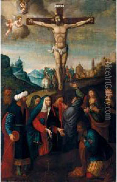 The Crucifixion Oil Painting - Marco Palmezzano