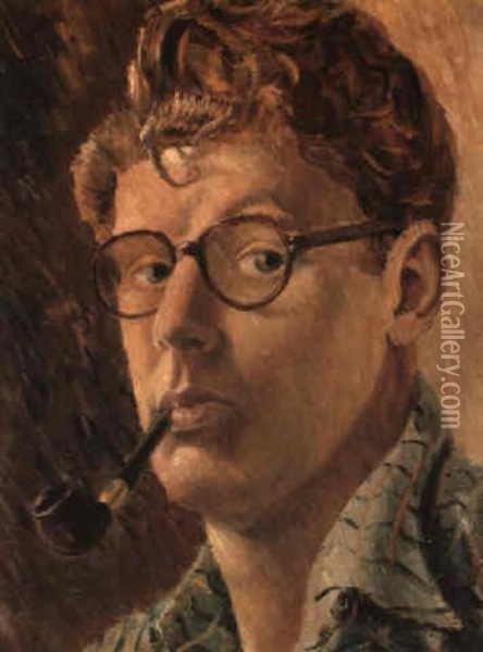 Self Portrait Oil Painting - Denton Welch