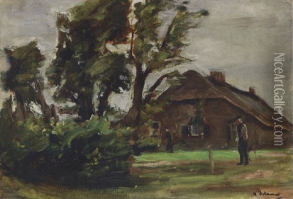 Hollandisches Bauernhaus - Landschaft Bei Laren Oil Painting - Max Liebermann