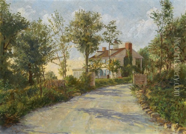 Landhaus Auf Der Isle Of Wight Oil Painting - Marie Egner